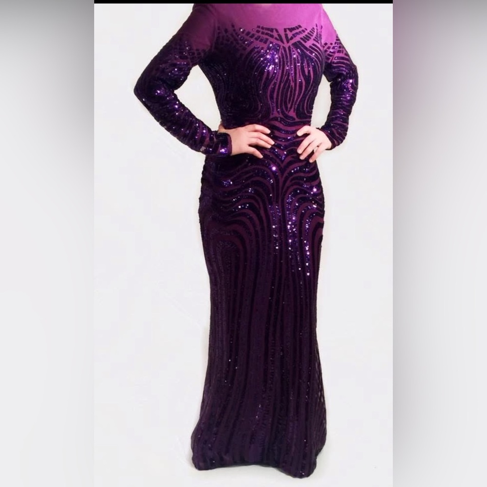 Elegant Purple Evening Gown